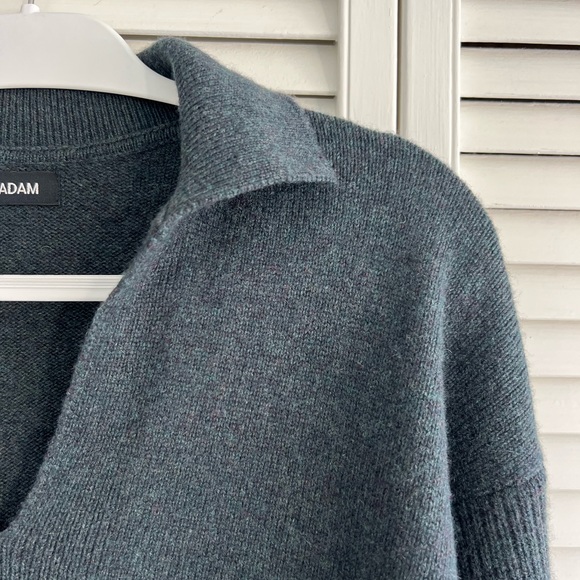 Naadam Cashmere Open Neck Polo Forest Green / XS - Picture 5 of 9